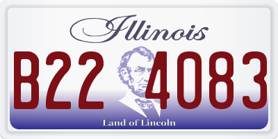 IL license plate B224083