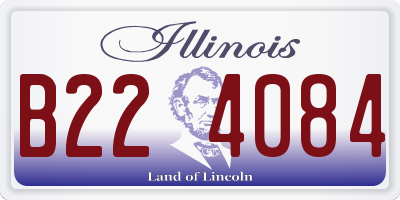 IL license plate B224084
