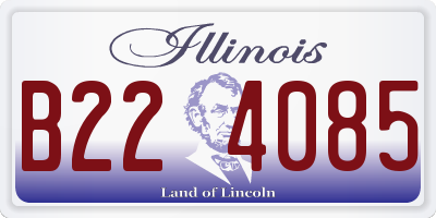 IL license plate B224085