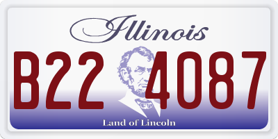 IL license plate B224087