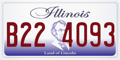 IL license plate B224093