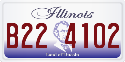 IL license plate B224102