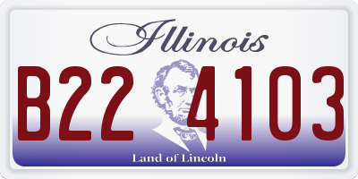 IL license plate B224103