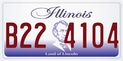 IL license plate B224104