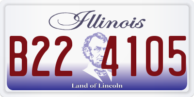IL license plate B224105
