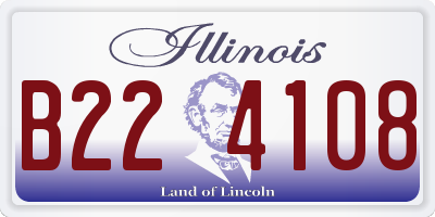 IL license plate B224108
