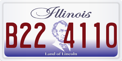 IL license plate B224110