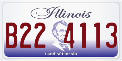 IL license plate B224113