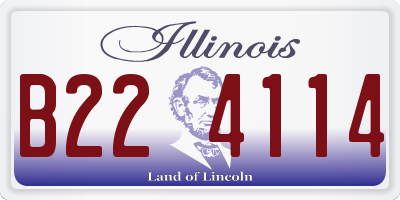 IL license plate B224114