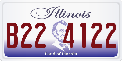 IL license plate B224122