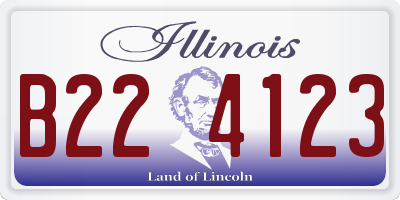 IL license plate B224123