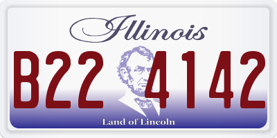 IL license plate B224142