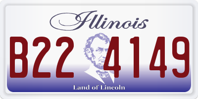 IL license plate B224149