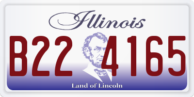 IL license plate B224165