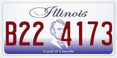 IL license plate B224173