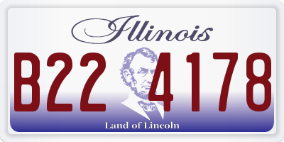 IL license plate B224178
