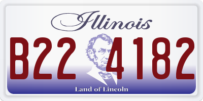 IL license plate B224182