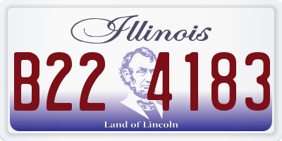 IL license plate B224183
