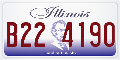 IL license plate B224190