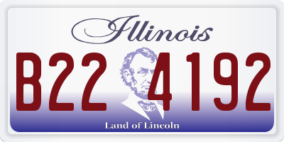 IL license plate B224192