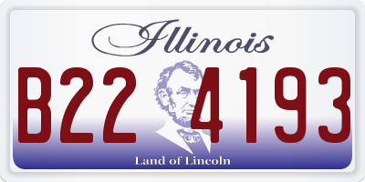 IL license plate B224193