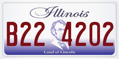 IL license plate B224202