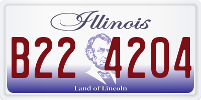 IL license plate B224204