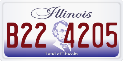 IL license plate B224205