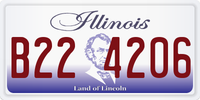 IL license plate B224206
