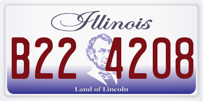 IL license plate B224208