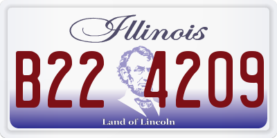 IL license plate B224209