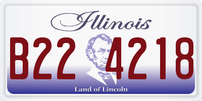IL license plate B224218