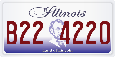 IL license plate B224220