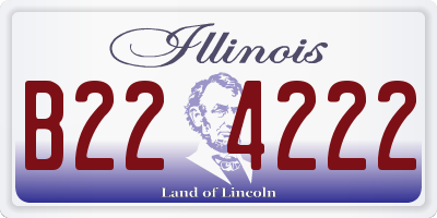 IL license plate B224222