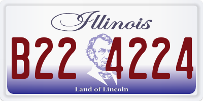IL license plate B224224