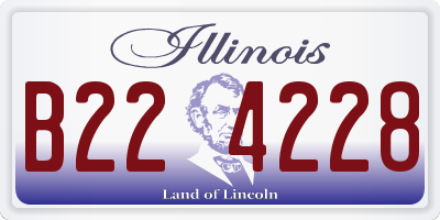 IL license plate B224228