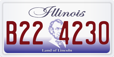 IL license plate B224230