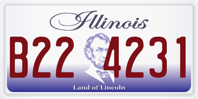 IL license plate B224231