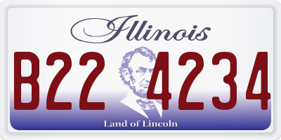 IL license plate B224234