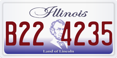 IL license plate B224235