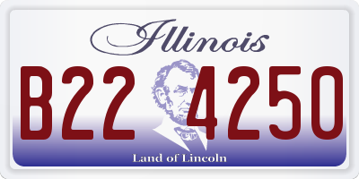 IL license plate B224250