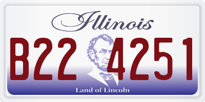 IL license plate B224251