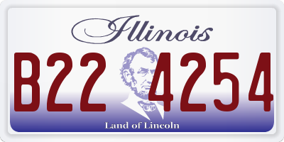 IL license plate B224254