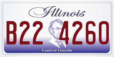 IL license plate B224260