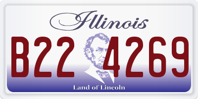 IL license plate B224269