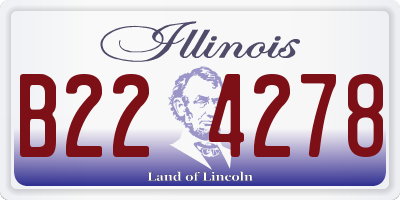 IL license plate B224278