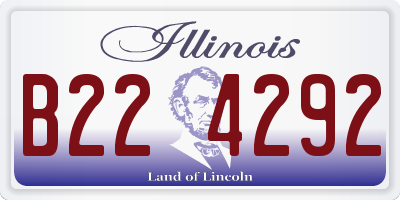 IL license plate B224292