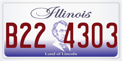 IL license plate B224303