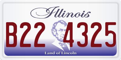 IL license plate B224325