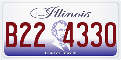 IL license plate B224330
